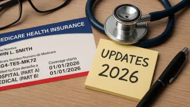 Updates 2026 Note next to Medicare Insurance card.